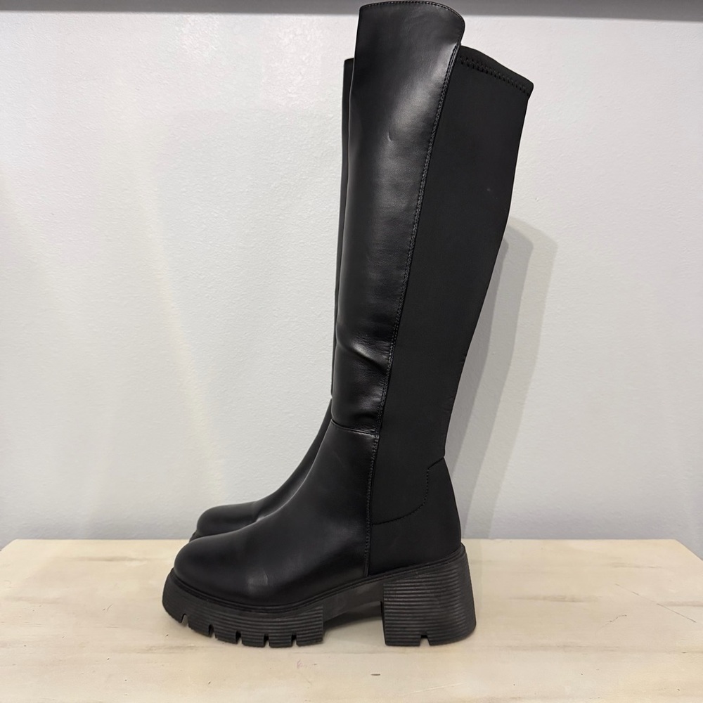 Rouge Helium Black Spirit Over the Knee Boots Size 9